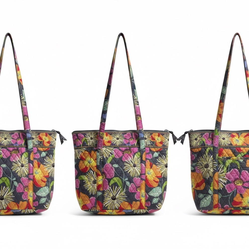 Floral Quilted Tote Bag in Multicolor